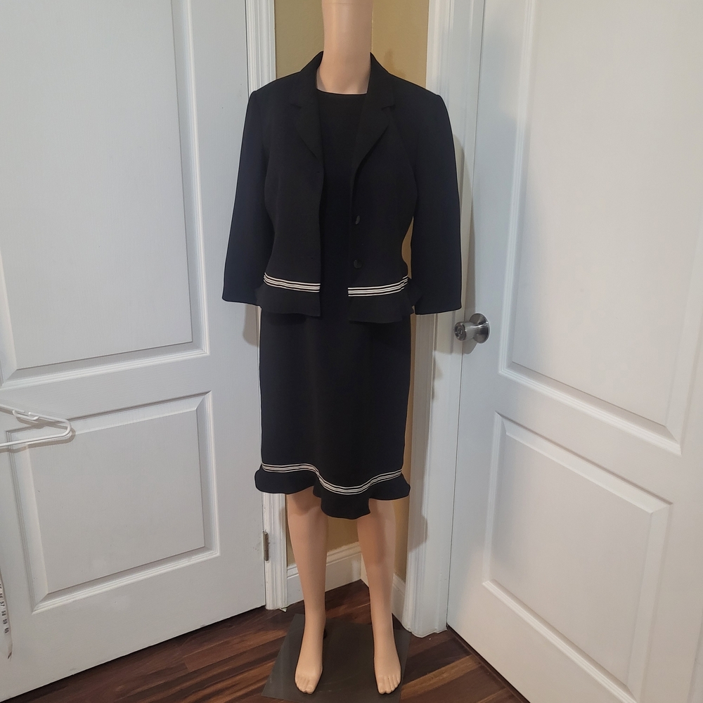 Elegant Black Long Sleeve Dress with Jacket